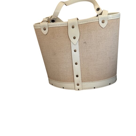 Vintage Floral Handbag With Top Lock Closure - Picture 5 of 8